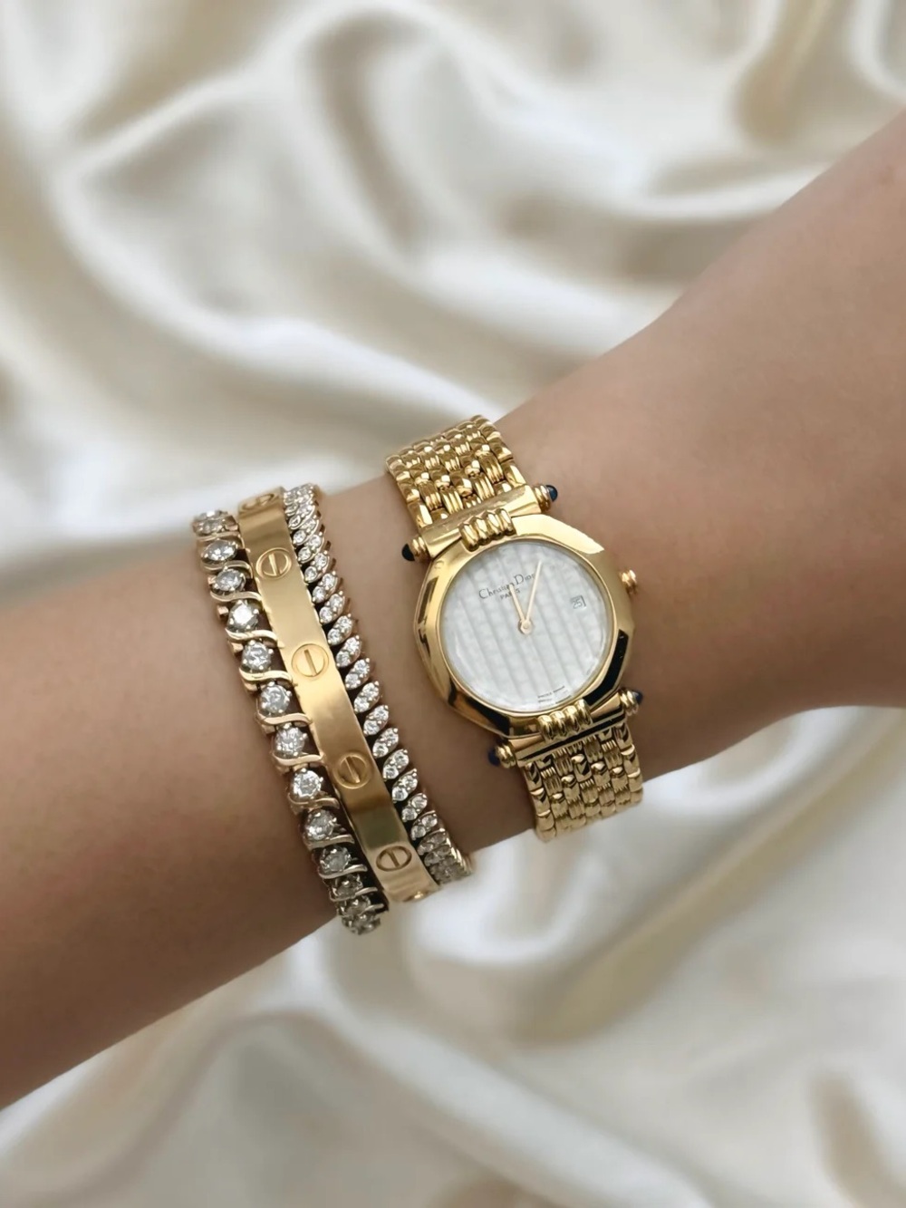 AUTHENTIC VINTAGE DIOR GOLD WATCH